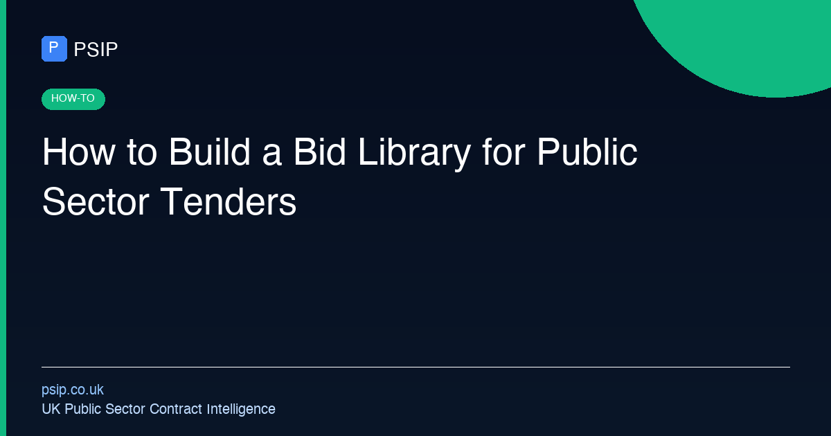 How to Build a Bid Library for Public Sector Tenders