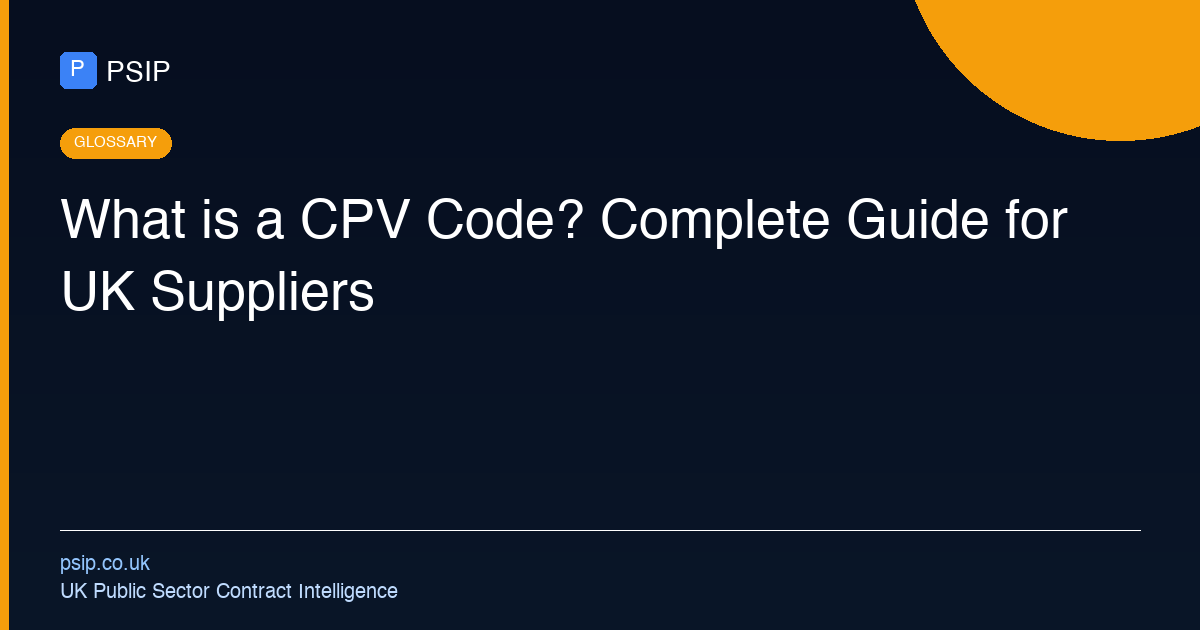 What is a CPV Code? Complete Guide for UK Suppliers