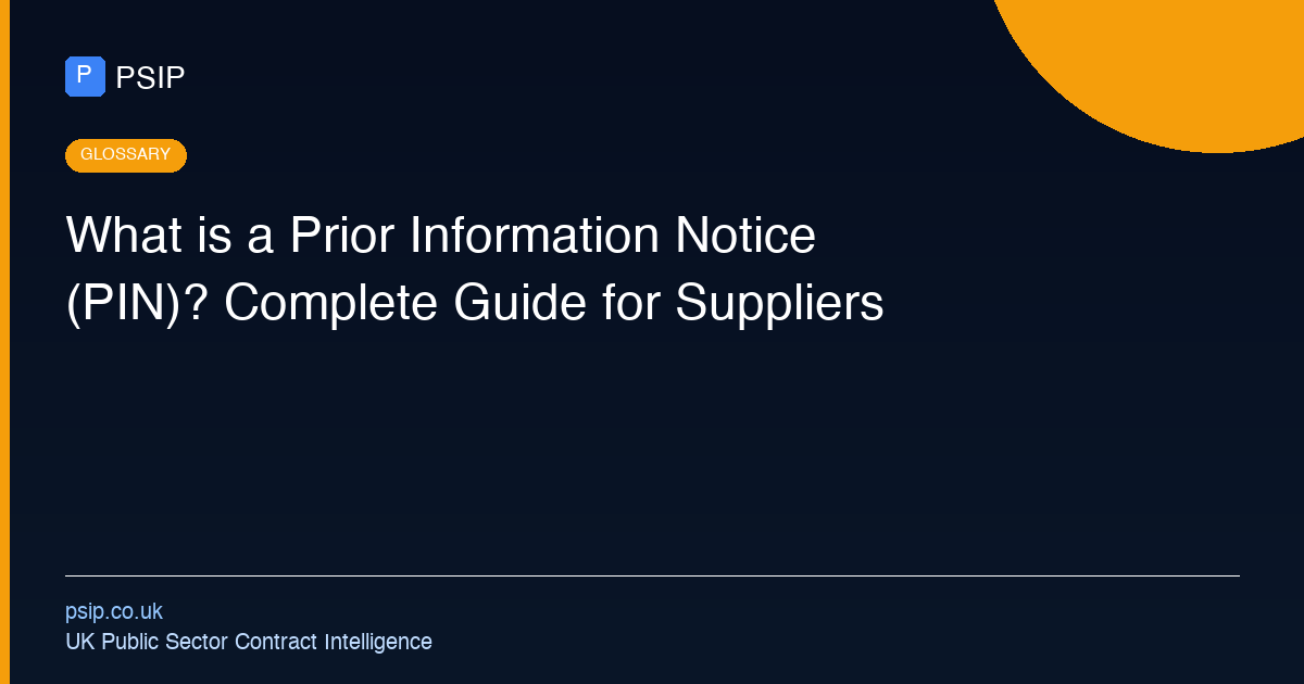 Prior Notice System Interface What is a Prior Information Notice (PIN)?